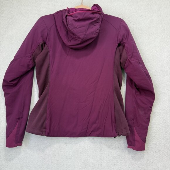 Arc'teryx Jacket Womens Small Purple Hooded Insulated Full Zip Fleece Hiking - Picture 8 of 15